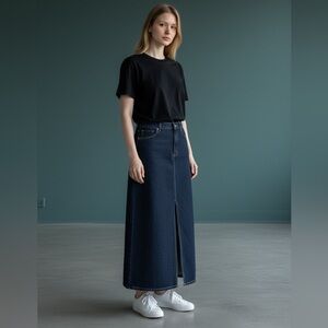 St Johns Bay Med Sz 16 Front Slit Jean Skirt Great NWT